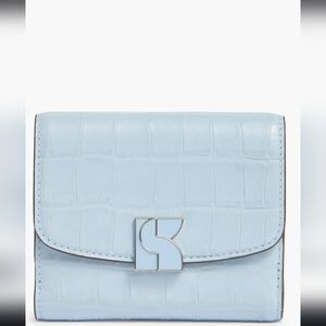 Kate Spade Light Blue Croc-Embossed Wallet